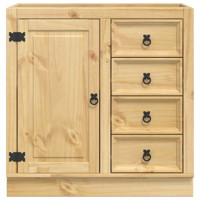 Dulap cu sertar Miere 80 x 46 x 81,5 cm Lemn de pin masiv - WALTI WALTI