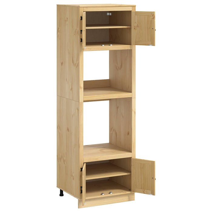 Dulap cu raft cu ușă Miere 66 x 58 x 207 cm Lemn de pin masiv - WALTI WALTI