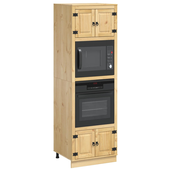 Dulap cu raft cu ușă Miere 66 x 58 x 207 cm Lemn de pin masiv - WALTI WALTI