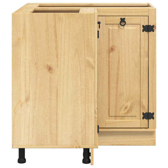 Dulap cu raft cu ușă Miere 60 x 32 x 40 cm Lemn de pin masiv - WALTI WALTI