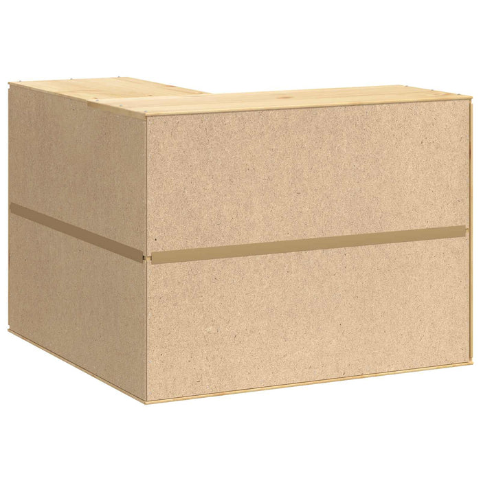 Dulap cu raft cu ușă Miere 80 x 80 x 60 cm Lemn de pin masiv - WALTI WALTI