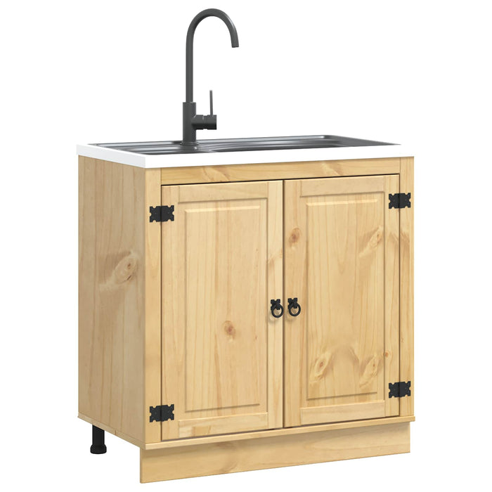 Dulap cu depozitare Miere 80 x 46 x 81,5 cm Lemn de pin masiv - WALTI WALTI