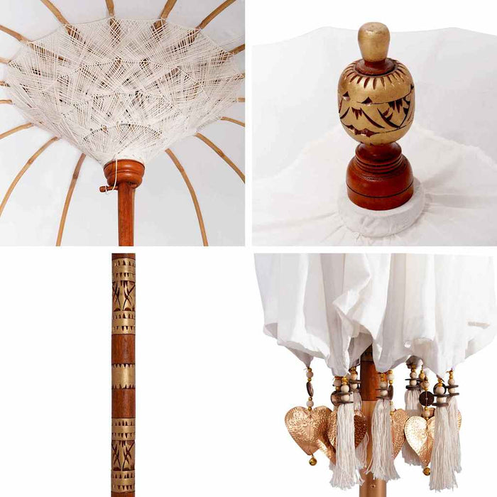 Parasol Balinez Crem 190 x 190 x 260 cm - WALTI WALTI