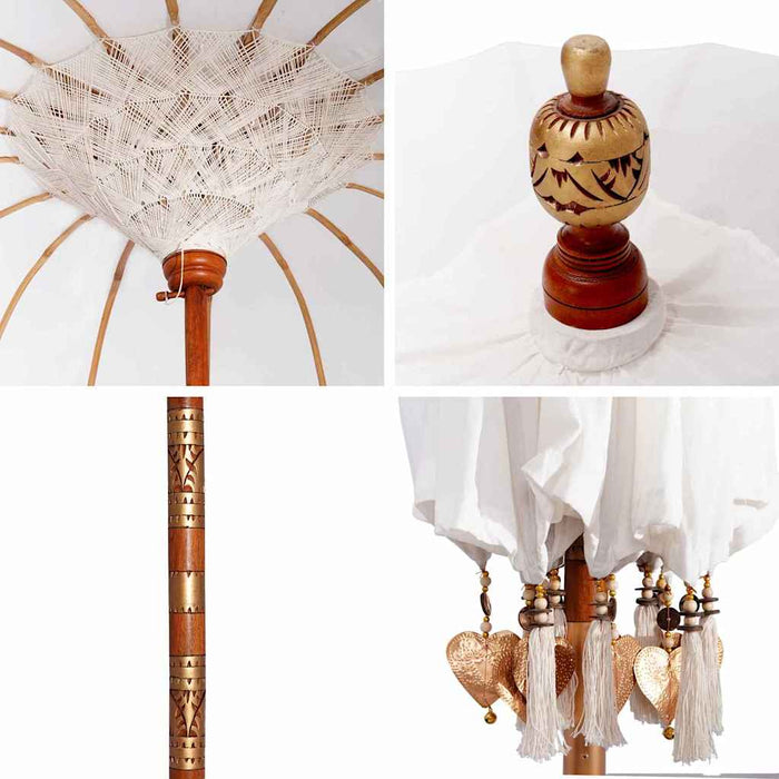 Parasol Balinez Crem 220 x 220 x 260 cm - WALTI WALTI