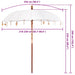 Parasol Balinez Crem 220 x 220 x 260 cm - WALTI WALTI