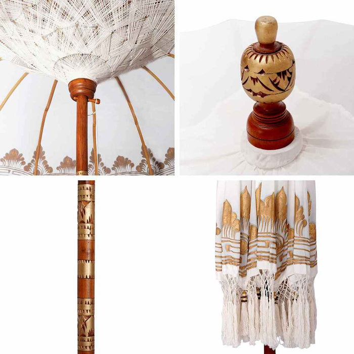 Parasol Balinez Crem 190 x 190 x 260 cm - WALTI WALTI
