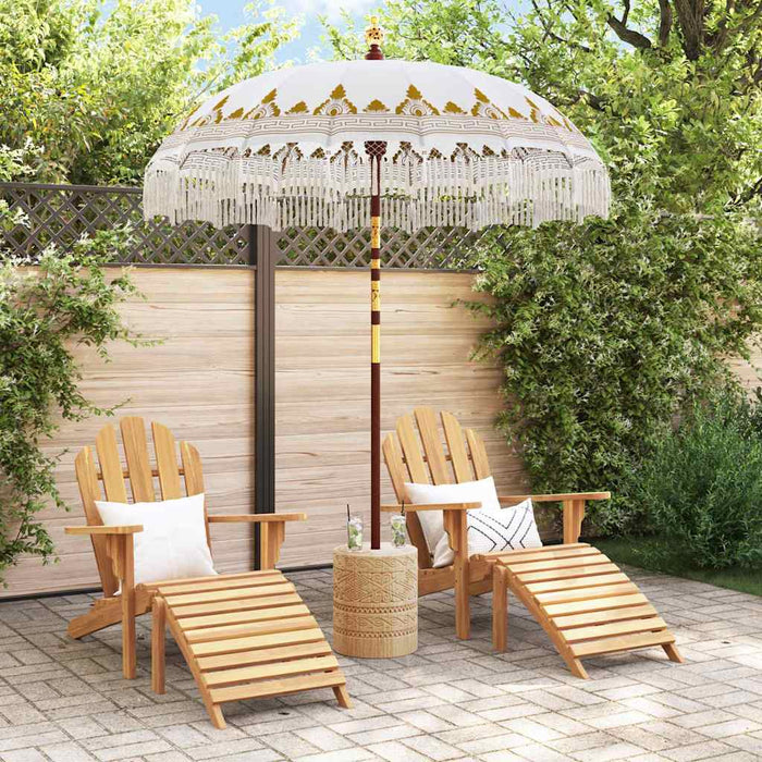 Parasol Balinez Crem 190 x 190 x 260 cm - WALTI WALTI