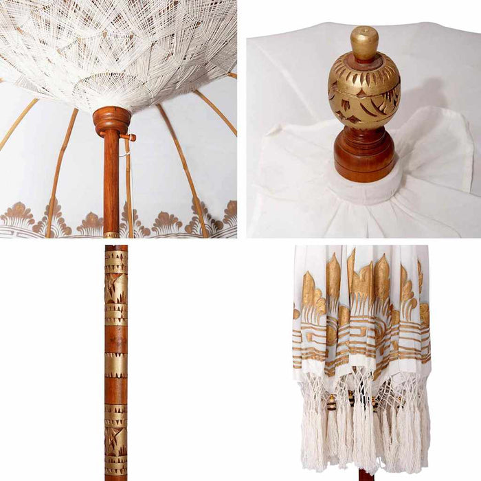 Parasol Balinez Crem 215 x 215 x 260 cm - WALTI WALTI