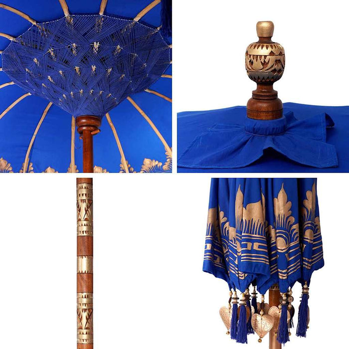 Parasol Balinez albastru 185 x 185 x 260 cm - WALTI WALTI