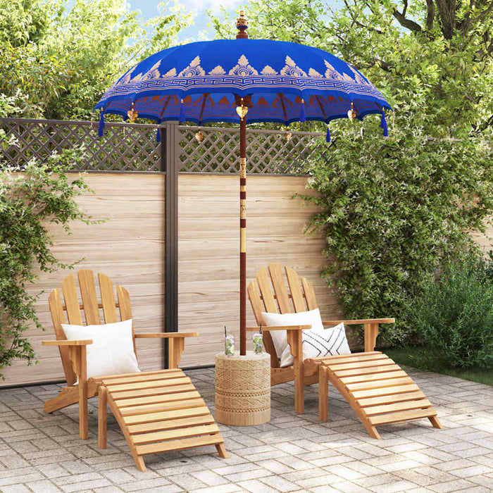 Parasol Balinez albastru 185 x 185 x 260 cm - WALTI WALTI