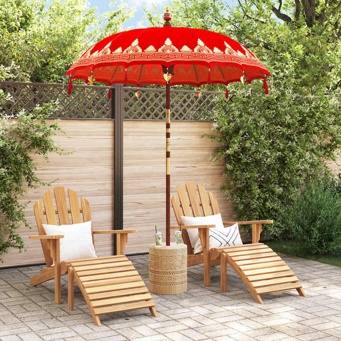 Parasol Balinez Roșu 185 x 185 x 260 cm - WALTI WALTI