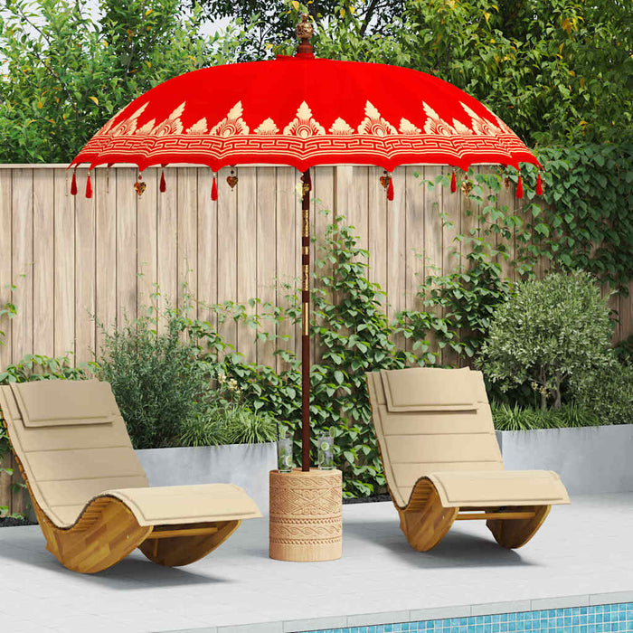 Parasol Balinez Roșu 215 x 215 x 260 cm - WALTI WALTI
