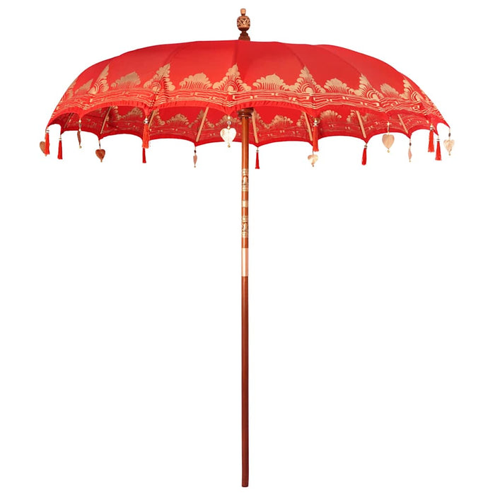 Parasol Balinez Roșu 215 x 215 x 260 cm - WALTI WALTI