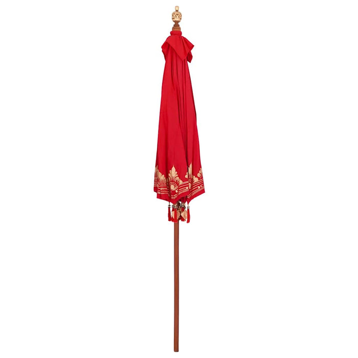 Parasol Balinez Roșu 215 x 215 x 260 cm - WALTI WALTI