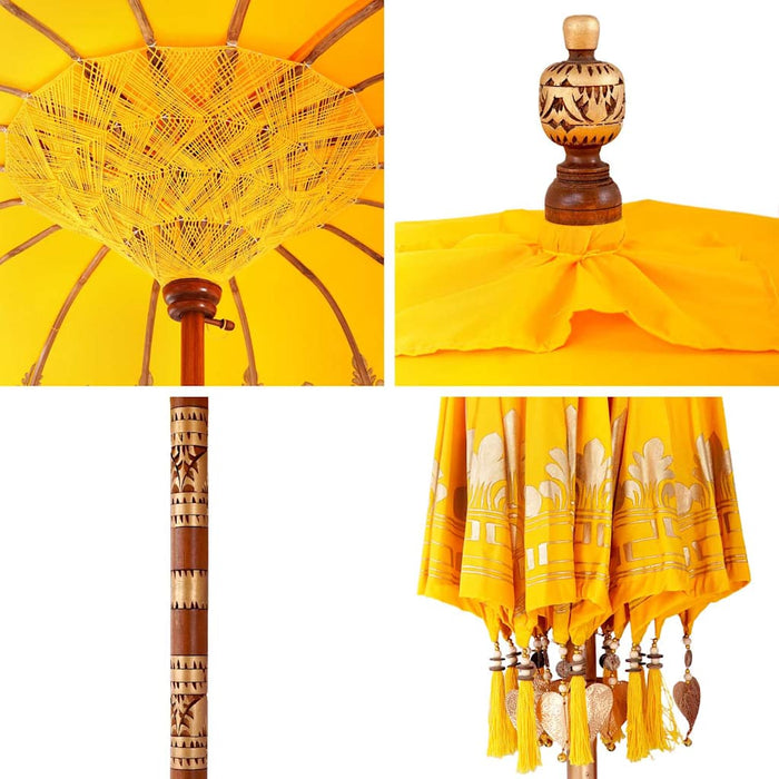 Parasol Balinez Galben 215 x 215 x 260 cm - WALTI WALTI