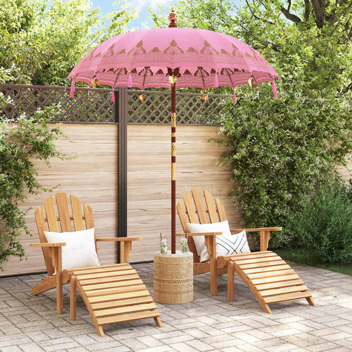 Parasol Balinez Roz 185 x 185 x 260 cm - WALTI WALTI