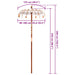 Parasol Balinez Crem 125 x 125 x 260 cm - WALTI WALTI