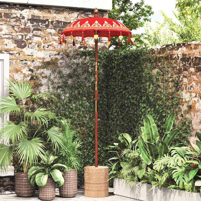 Parasol Balinez Roșu 125 x 125 x 260 cm - WALTI WALTI