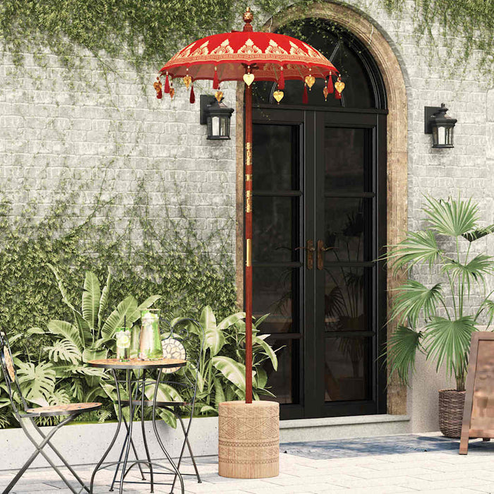 Parasol Balinez Roșu 125 x 125 x 260 cm - WALTI WALTI