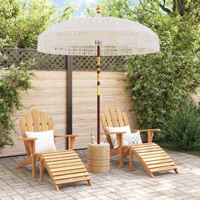 Umbrelă macramé Crem 190 x 190 x 260 cm - WALTI WALTI