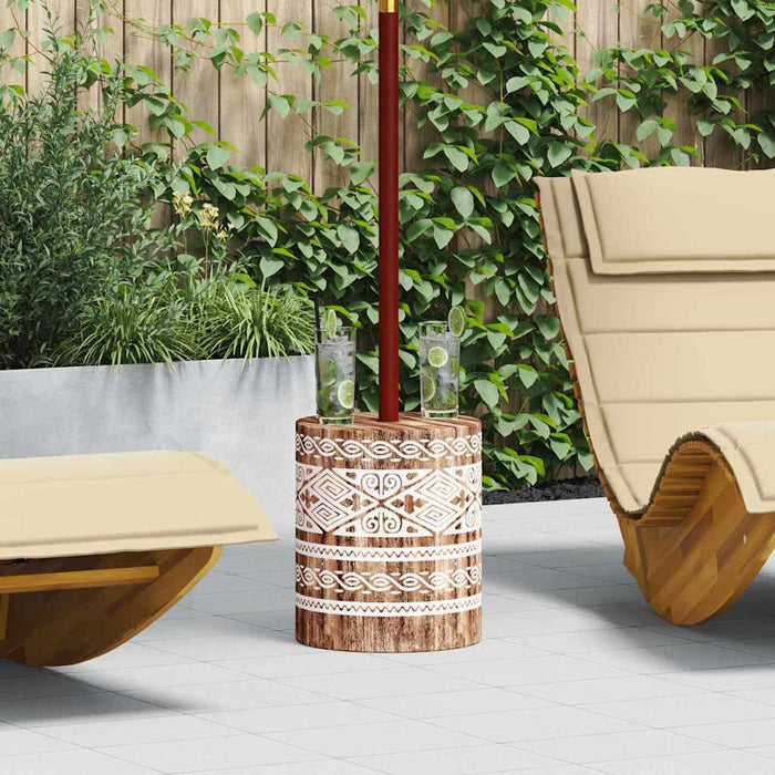 Bază pentru umbrelă Alb spălăcit Ø34 x 40 cm Lemn masiv WALTI