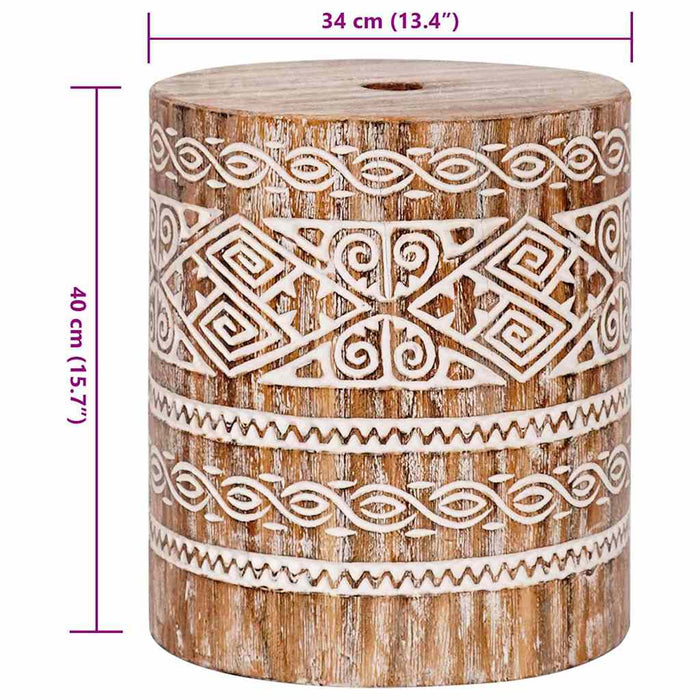 Bază pentru umbrelă Alb spălăcit Ø34 x 40 cm Lemn masiv WALTI