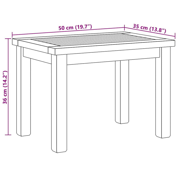 Masă de cafea Maro 50 x 35 x 36 cm Lemn solid de tec - WALTI WALTI