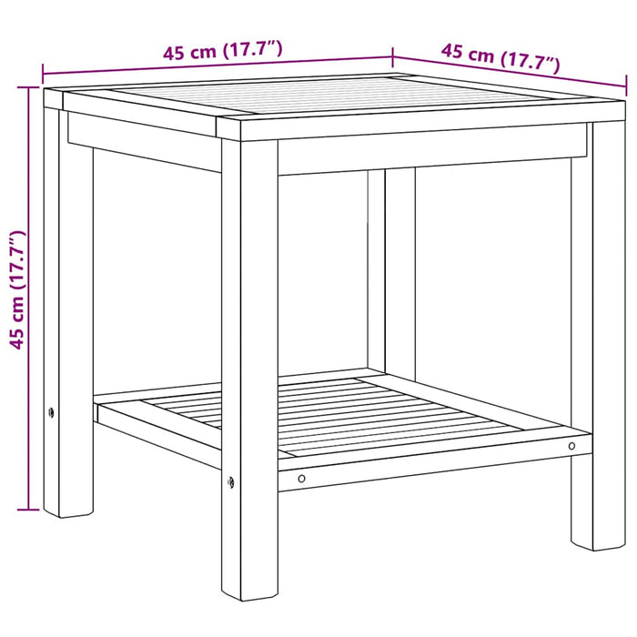 Masă de cafea Maro 45 x 45 x 45 cm Lemn masiv de tec - WALTI WALTI
