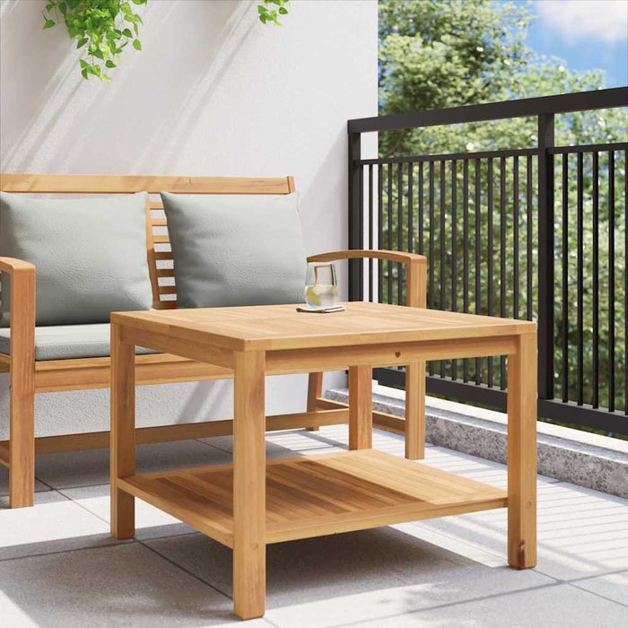Masă de cafea cu raft Maro 60 x 60 x 45 cm Lemn solid de tec WALTI