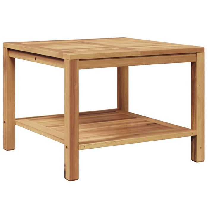 Masă de cafea cu raft Maro 60 x 60 x 45 cm Lemn solid de tec WALTI