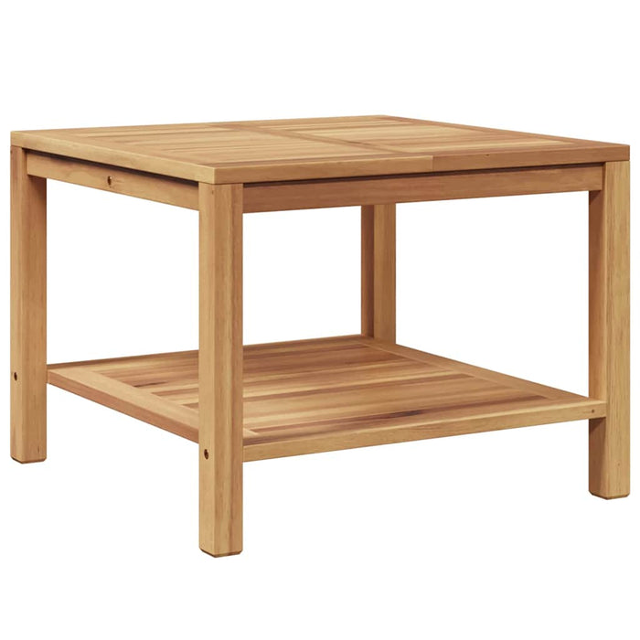 Masă de cafea cu raft Maro 60 x 60 x 45 cm Lemn solid de tec WALTI