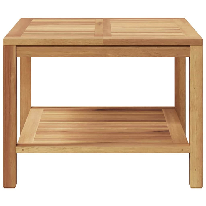 Masă de cafea cu raft Maro 60 x 60 x 45 cm Lemn solid de tec WALTI