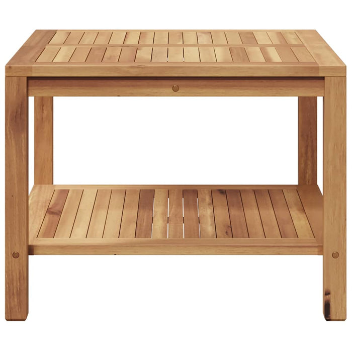 Masă de cafea cu raft Maro 60 x 60 x 45 cm Lemn solid de tec WALTI
