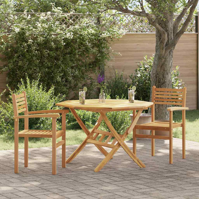 Scaune de grădină stivuibile 2 pcs Maro 55.5 x 55.5 x 90 cm - WALTI WALTI