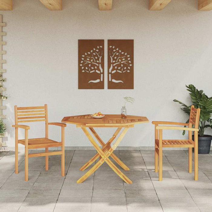 Scaune de grădină stivuibile 2 pcs Maro 55.5 x 55.5 x 90 cm - WALTI WALTI