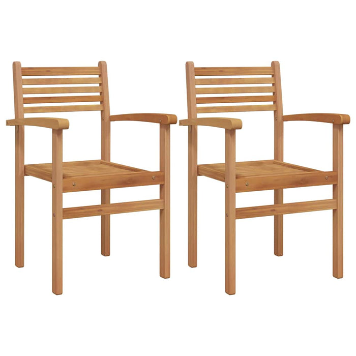 Scaune de grădină stivuibile 2 pcs Maro 55.5 x 55.5 x 90 cm - WALTI WALTI