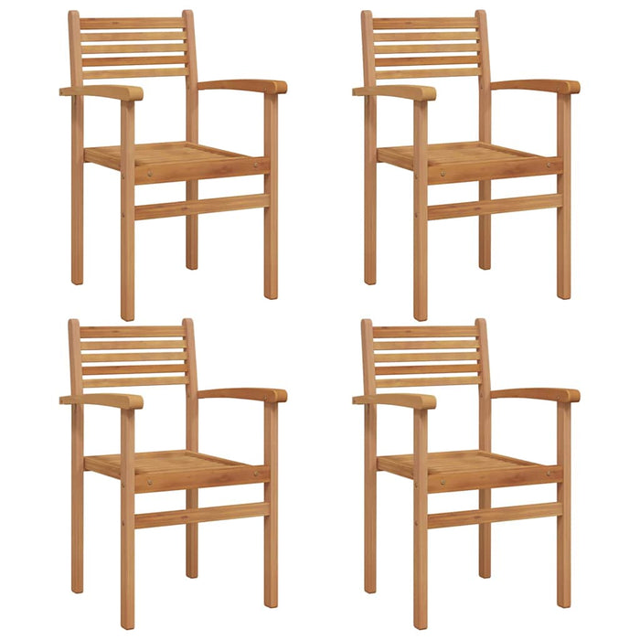 Scaune de grădină stivuibile 4 pcs Maro 55.5 x 55.5 x 90 cm - WALTI WALTI