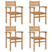 Scaune de grădină stivuibile 4 pcs Maro 55.5 x 55.5 x 90 cm - WALTI WALTI