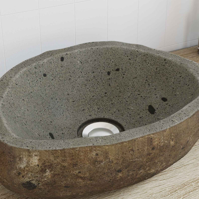 Chiuvetă din piatră de râu (30-37) x (25-30) x 12 cm - WALTI WALTI