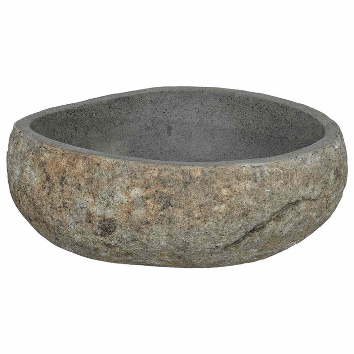 Chiuvetă din piatră de râu Gri deschis 45 x 35 x 15 cm - WALTI WALTI