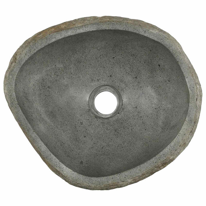 Chiuvetă din piatră de râu Gri deschis 45 x 35 x 15 cm - WALTI WALTI