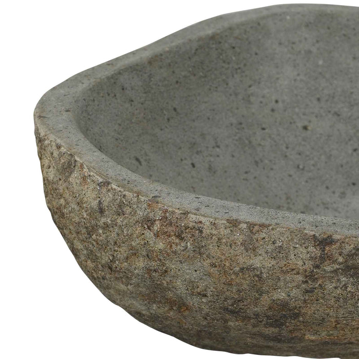 Chiuvetă din piatră de râu Gri deschis 52 x 40 x 15 cm - WALTI WALTI