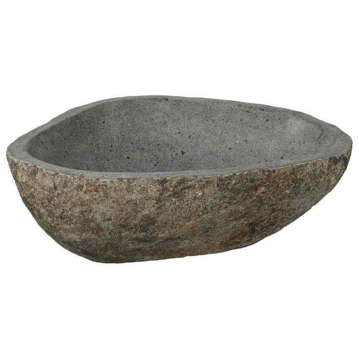 Chiuvetă din piatră de râu Gri deschis 52 x 40 x 15 cm - WALTI WALTI