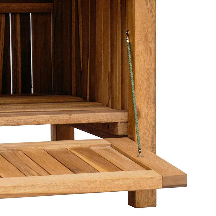 Bancă de grădină cu șemineu cu depozitare Maro 150 x 60 x 90 cm - WALTI WALTI