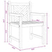 Scaune de grădină 2 pcs Maro 58 x 60 x 90 cm Lemn masiv de tec - WALTI WALTI