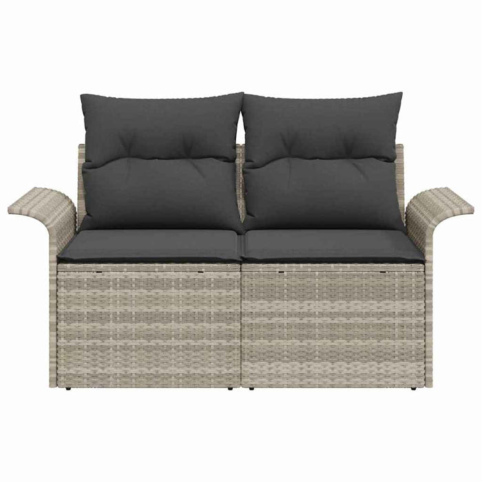 Canapea de grădină Gri deschis 141 x 62 x 69cm poliratan - WALTI WALTI