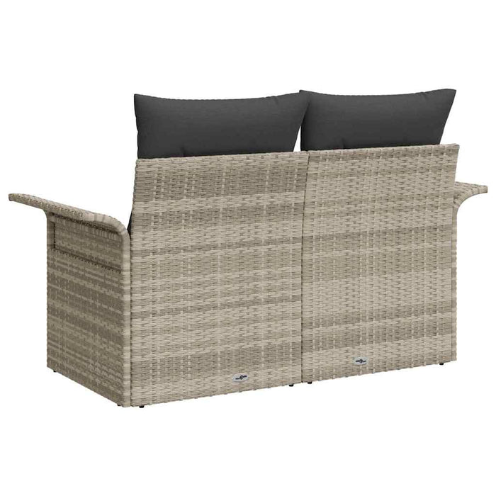 Canapea de grădină Gri deschis 141 x 62 x 69cm poliratan - WALTI WALTI