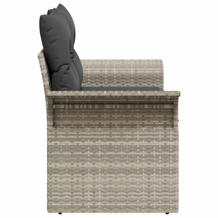 Canapea de grădină Gri deschis 141 x 62 x 69cm poliratan - WALTI WALTI