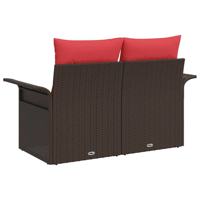 Canapea de grădină cu pernă 141 x 62 x 69 cm poliratan - WALTI WALTI
