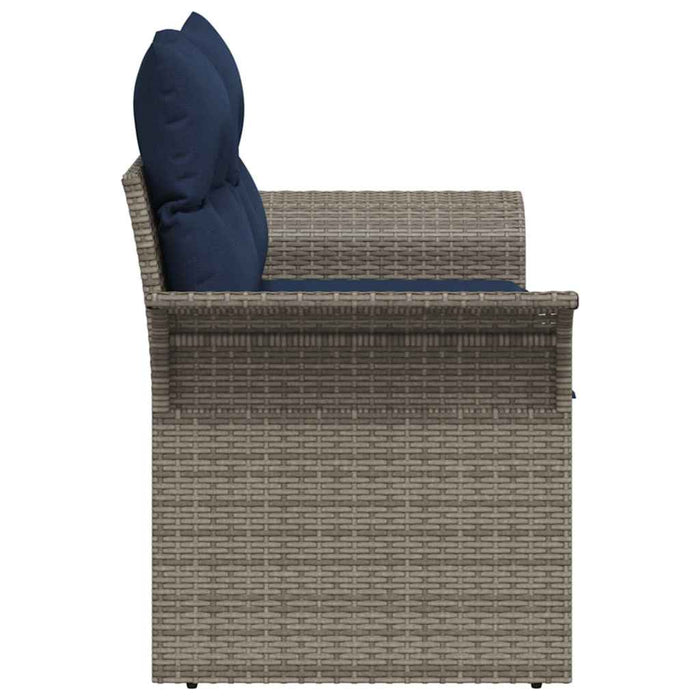 Canapea de grădină cu pernă 141 x 62 x 69 cm poliratan - WALTI WALTI